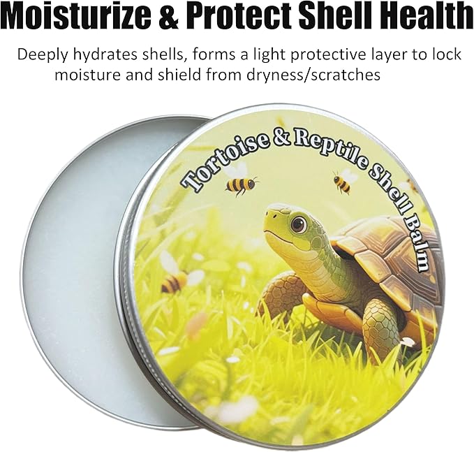 Reptile & Tortoise Shell Balm, 3.5 oz, Natural Formula Moisturizer for Turtle and Tortoise Shell Care