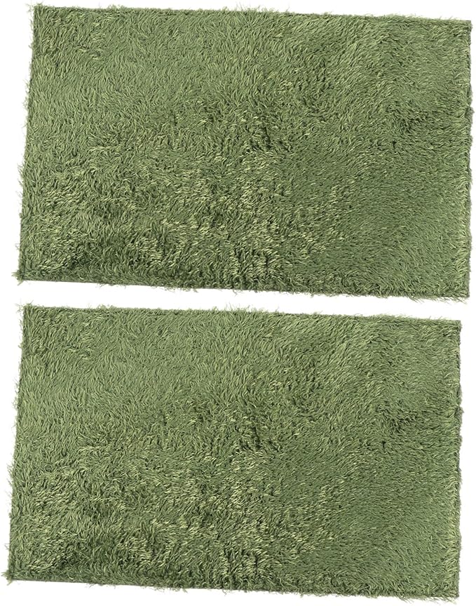 COLLBATH 2pcs Tortoise Carpet Simulation Moss Terrarium Substrate Gecko Tank Accessory Comfortable Heat Retaining