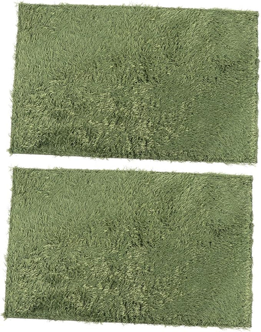 COLLBATH 2pcs Tortoise Carpet Simulation Moss Terrarium Substrate Gecko Tank Accessory Comfortable Heat Retaining