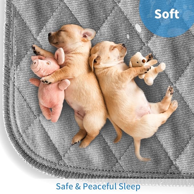 Washable Reusable Dog Pee Pads, 65" Round Absorbent & Waterproof Puppy Training Pad for Crate, Playpen & Carpet, Large Potty Pads for Dogs, Cats & Small Pets