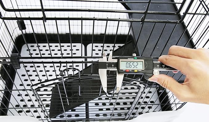 Homey Pet 3 Levels Chinchilla Ferret Pet Crate Small Animals Cages for Rat, Hamster, Guinea Pig, Squirrel, Include Caster Tray and Urine Guard (Black)