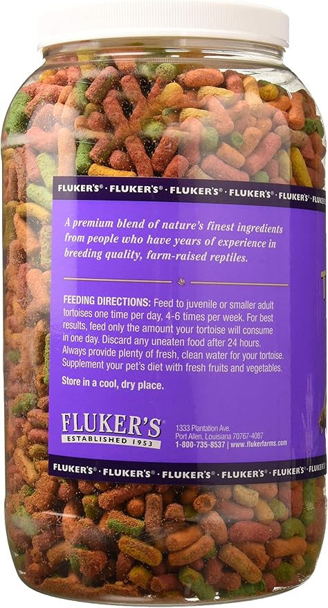 Fluker's Tortoise Diet, Large Pellet Food, Land Turtle Formula, 3.5 lbs.