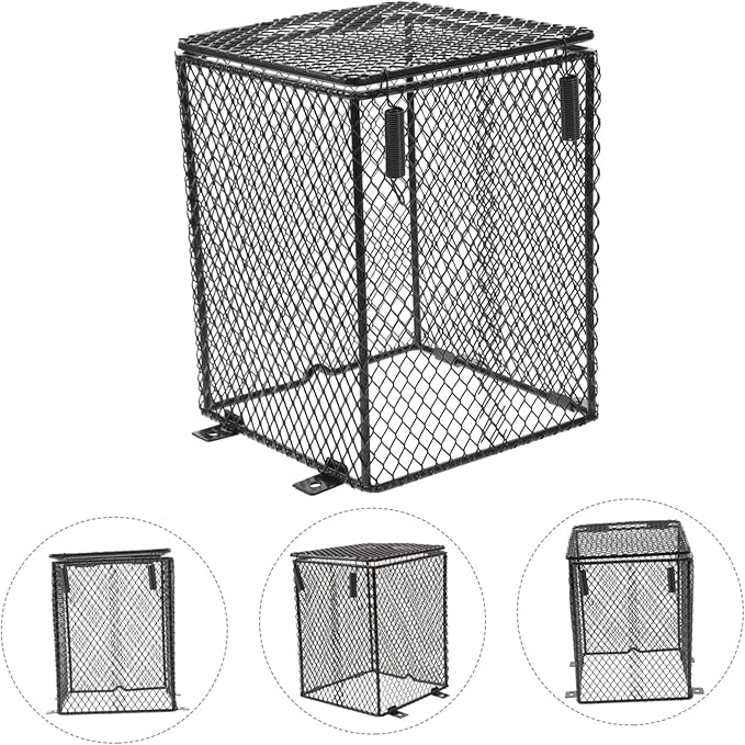 Toddmomy Reptile Heating Lamp Cover Scald Mesh Design for Parrot Bird Cage Turtle and Lizard Terrarium Use Easy Install