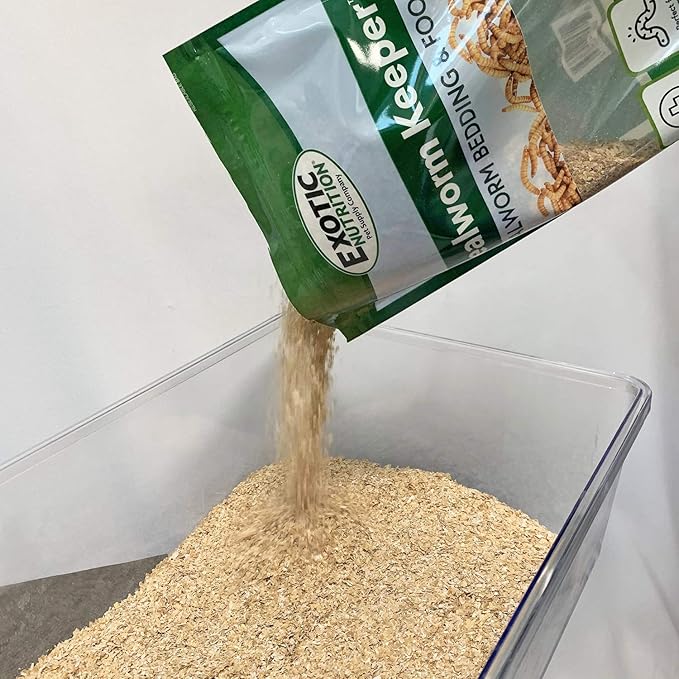 Exotic Nutrition Mealworm Keeper - Healthy Bedding & Feed for Breeding Live Feeder Mealworms?€? (1 lb)