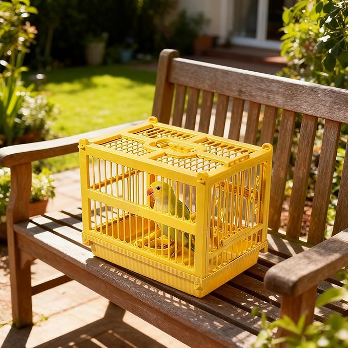 Bird Carrier Travel Cage - Handle Cage for Birds with Standing Perch - Multifunctional Parrot Carrier | for Parrot Parakeet Cockatiel Conure Finch Lovebird Cockatoo Travel Indoor Outdoor Walking
