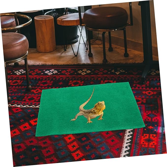 KESYOO 2Pcs Wear Resistant Household Reptile Carpet Absorbent Tortoise Bedding Mat for Snakes Lizards and Terrarium Use