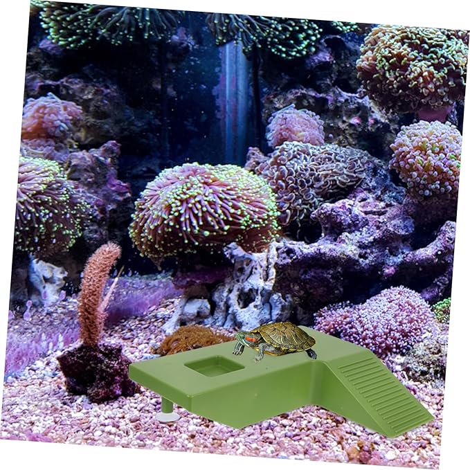 Abaodam Turtle Basking Platform Ramp Aquatic Turtle Climbing Area for Tortoise Tanks and Sturdy Basking Habitat for Healthy Sunbathing and
