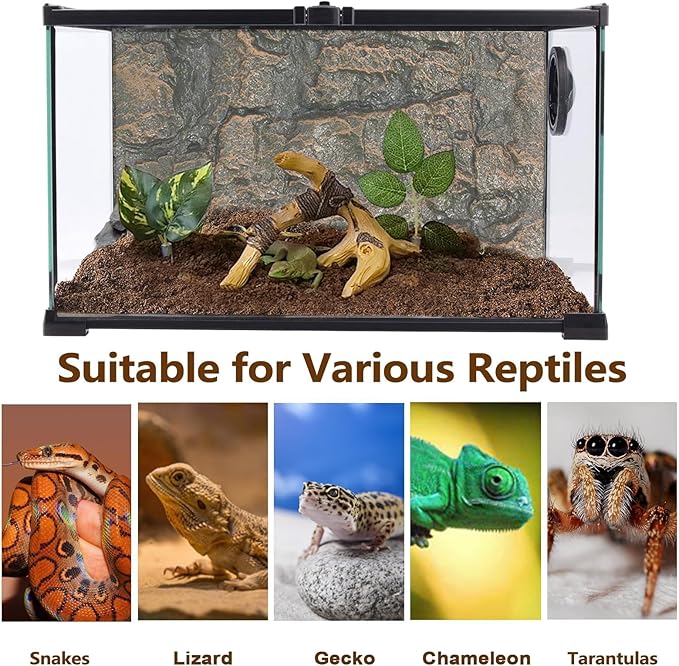 Tfwadmx Snake Climbing Branch, Reptile Wood Trunk Branches Decor Resin Reptile Climbing Wood Branches Gecko Tank Branches Decor Chameleon Cage Accessories for Lizards, Tarantulas, Frogs