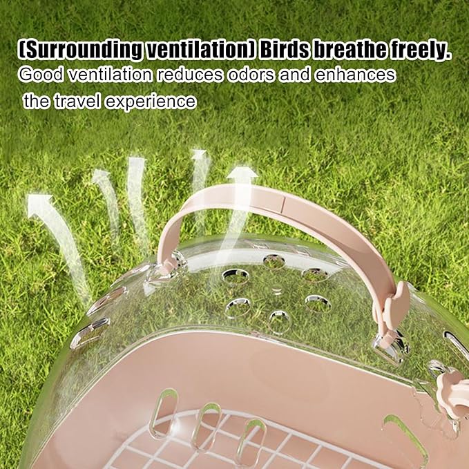 Genérico Hamster Carrier | PVC Chinchilla Carrier Cage with Water Bottle | Spacious Bird Carrier Accessories | Perfect for Parrots Parakeets and Nymphs