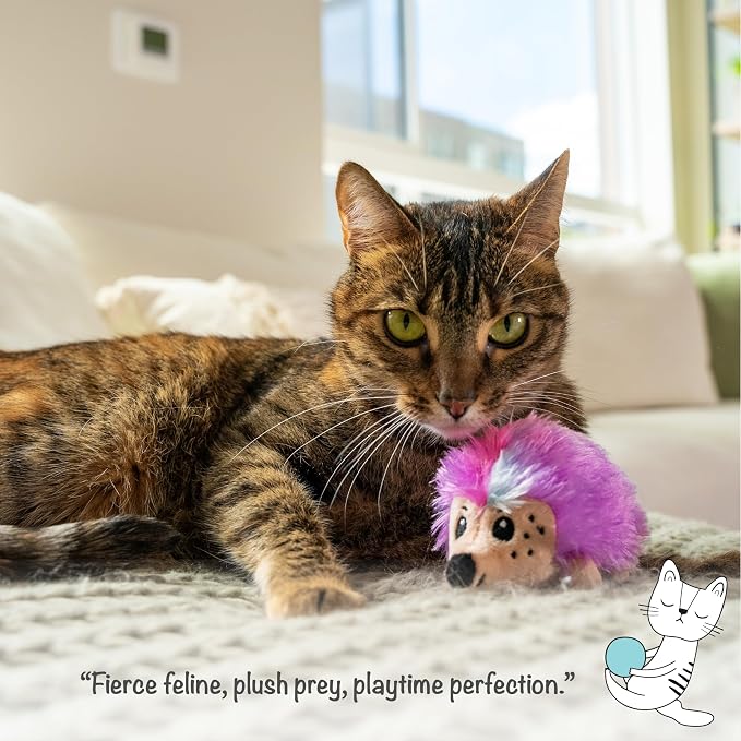 Catstages Catnip Plushies Hedgehog Multicolored Plush Catnip Cat Toy - Image 7