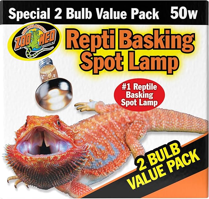 Zoo Med Basking Spot Lamp 50w - 2 Bulb Value Pack