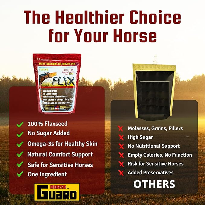 Flix 9 lb, 100% Flaxseed Healthy Treats for Horses, High in Omega-3 Horse Treats