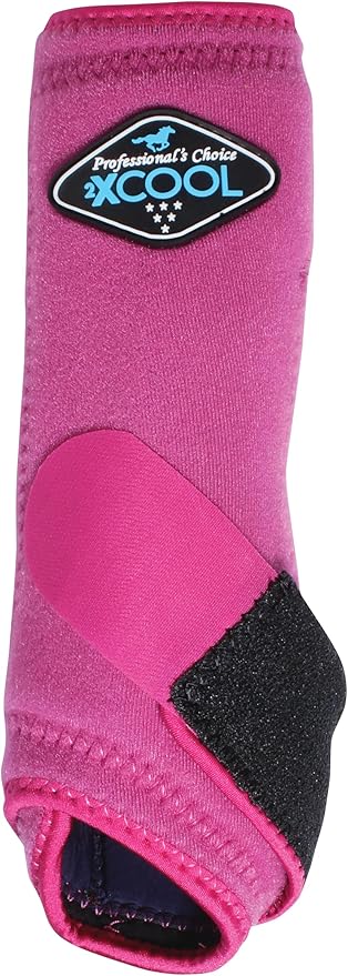 Professional's Choice 2XCOOL Sports Medicine Horse Boots | Protective & Breathable Design for Ultimate Comfort, Durability & Cooling in Active Horses | 2 Pack Large Raspberry
