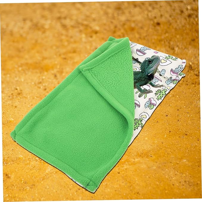 Milisten Reptile Sleeping Bag Warm Lizard Pillow Hideout Mat for Bearded Dragon