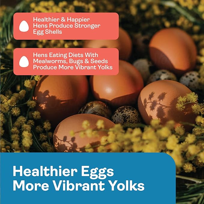 Hippy Chick Egg Booster for Chickens – Omega-3 Vitamin Supplement for Laying Hens – Egg & Feather Health Support – Natural Poultry Treat and Layer Feed Additive