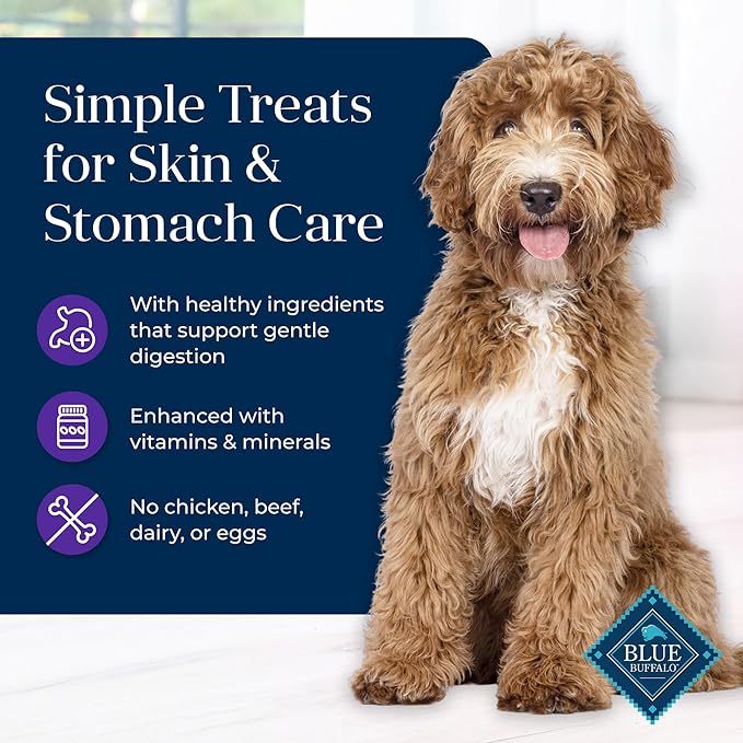 Blue Buffalo Basics Dog Biscuits, Skin & Stomach Care Crunchy Dog Treats, Turkey Recipe, 6-oz Bag (Pack of 6)