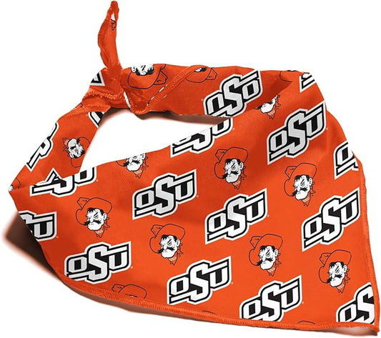 Oklahoma State Cowboys Officially Licensed Bandana for Dogs and Cats | Fits Pets Great Gift Idea | Easy-to-Tie (Large, 28")