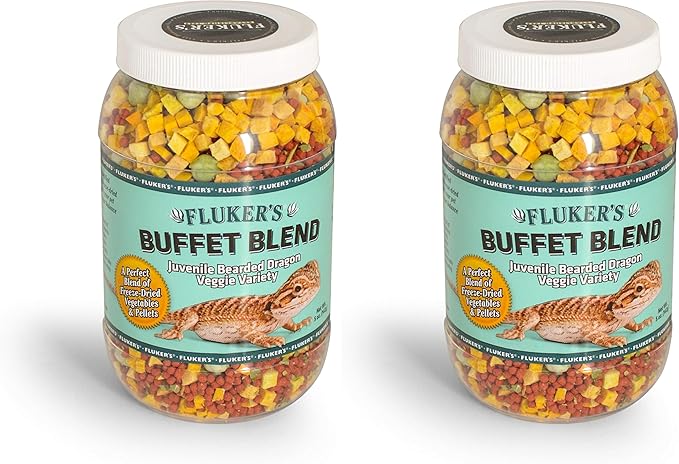 Fluker's Buffet Blend Juvenile Bearded Dragon Diet, Veggie Variety, 5 oz (Pack of 2)