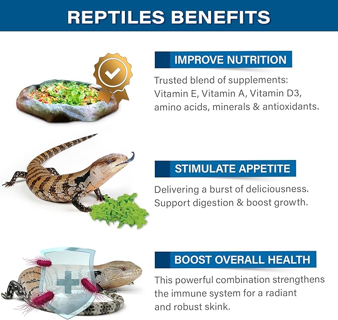 Gargeer 2oz Blue Tongue Skink Salad Topper. Supercharge Juveniles & Adults Appetite, Health & Immune System. Complete Diet Food Supplement, Rich with Vitamins & Minerals, Made in The USA. Enjoy!
