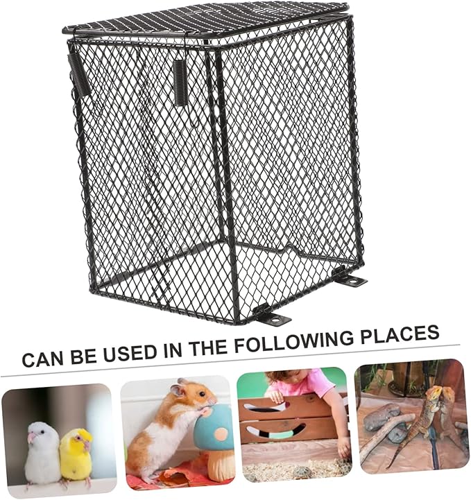 Practical Reptile Heating Lamp Net Cover Metal Lampshade for Reptile Box Lampshade Design
