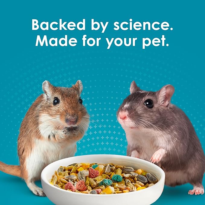 Kaytee Forti-Diet Pro Health Nourish+Protect Hamster and Gerbil Food, Comprehensive Nutrition Backed by Science, Digestive Health, Immune Support, 8 Pounds