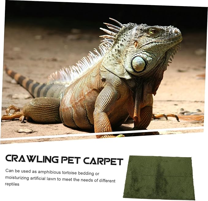 ORFOFE Reptile Carpet Mat Natural Moss Terrarium Bedding for Tortoise Turtles Lizards Snakes Gecko Cage Liner Moisture Retention Washable Substrate