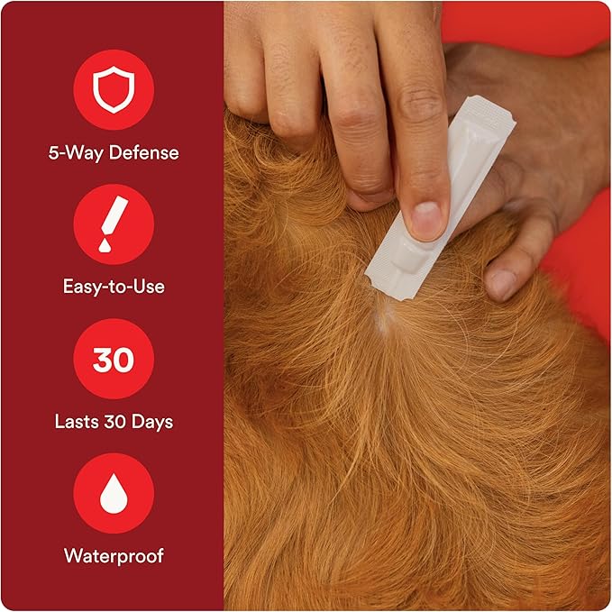 Advecta Ultra Flea and Tick Prevention for Dogs - Medium Dog Flea and Tick Treatment & Control - Mosquito Repellent - Fast Acting Waterproof Topical Drops, 4 Month Supply