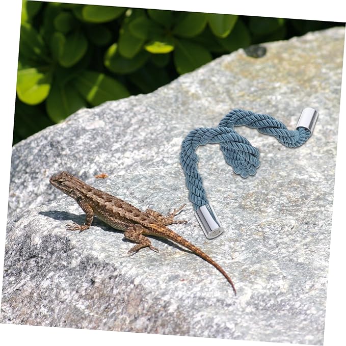 VICASKY Bearded Dragon Climbing Rope Bridge Multi-Functional Reptile Swing Toy for Lizards Geckos and Crabs Sturdy Climbing Accessory for Reptile Tanks and Terrariums
