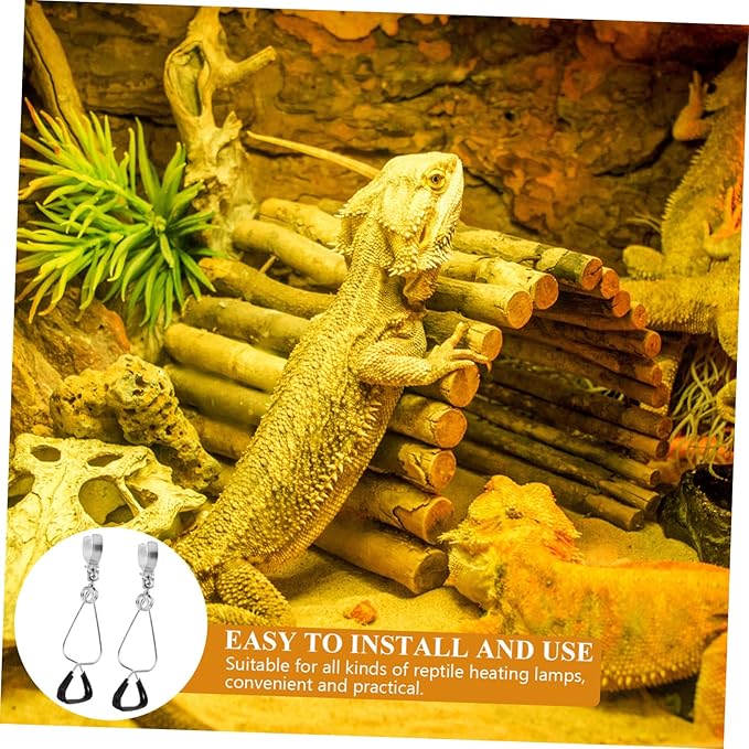 balacoo 10pcs Adjustable Heat Lamp Clamp Fixture for Reptile Tanks Easy Installation Light Holder Bracket for Turtles Lizards Animals