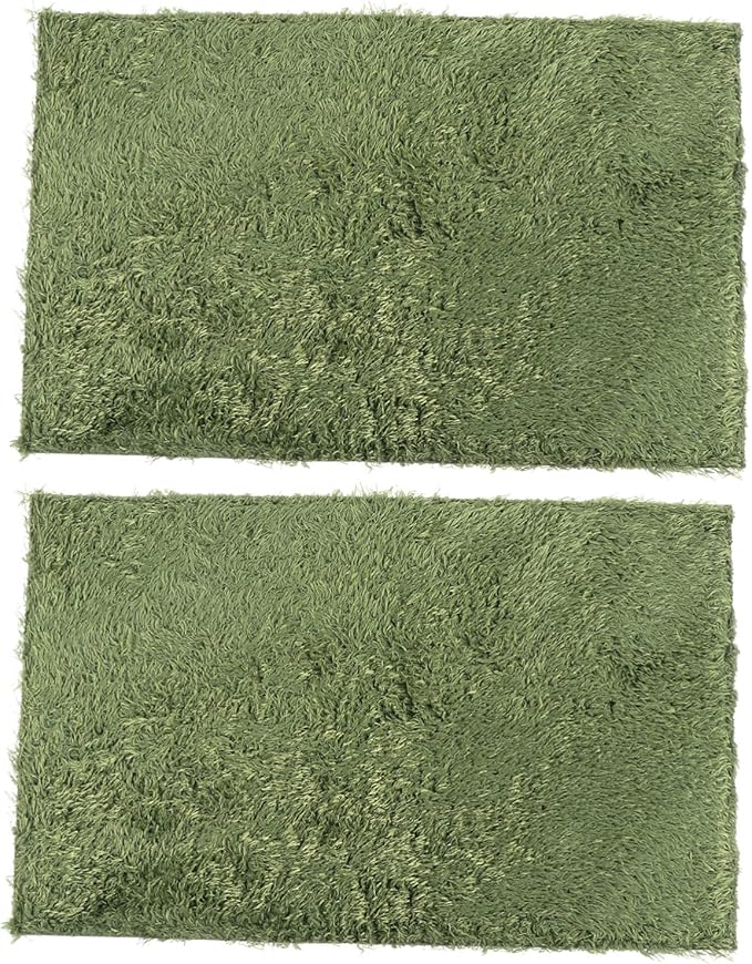 Abaodam 2pcs Reptile Decor Lizard Carpet Moss Reptile Mat Snake Tank Liner Washable Reusable