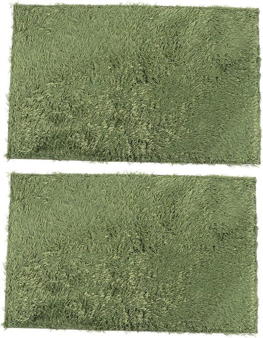 Abaodam 2pcs Reptile Decor Lizard Carpet Moss Reptile Mat Snake Tank Liner Washable Reusable