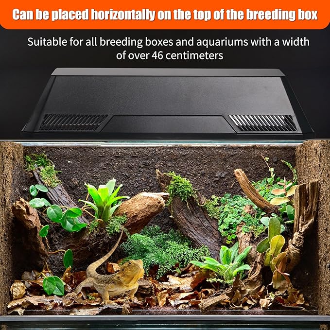 Dual Reptile Light Fixture Reptile Heat Lamp Fixture with Separate Switches Fit,150W Max - E26 Socket for Heat & UVB Lamps, Heat Bulb for Reptile Glass Terrariums