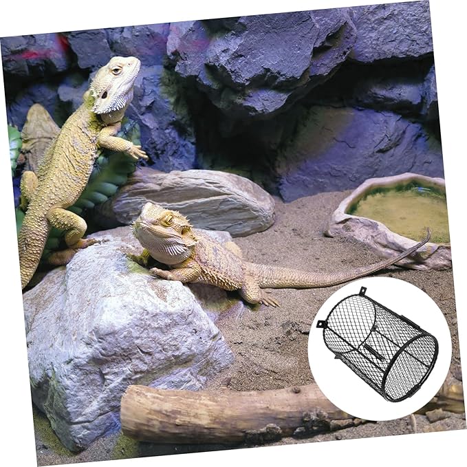 SOLUSTRE Reptile Heat Lamp Shade Anti-Scald Protection Ceramic Heating Bulb Cover Heat Lamp Mesh for Reptile Cages for Lizards Snakes and Turtles