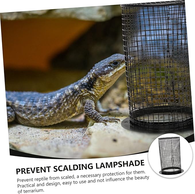 jojofuny Round Anti-Scald Lampshade for Heating Lights Practical Cover for Reptile Protection Efficient Heat Dissipation Essential for Terrarium Safety