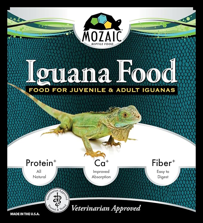 Mozaic Iguana Food | Food for Juvenile and Adult Iguanas | Small Red Pellet (1/8") | Complete Formulated Diet | 2 Pound Bag (2 LB)