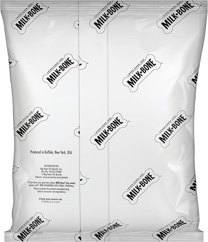 Milk-Bone MaroSnacks Dog Treats, 38 Ounce Refill Packs (Pack of 2) with Real Bone Marrow and Calcium
