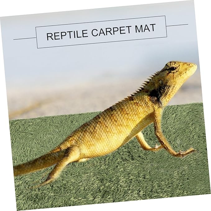 TOYANDONA 2Pcs Moss Reptile Carpet Substrate Liner for Terrarium Durable and Washable Habitat Mat for Snakes Lizards Turtles and Amphibians for Bearded Dragon and Crested Gecko