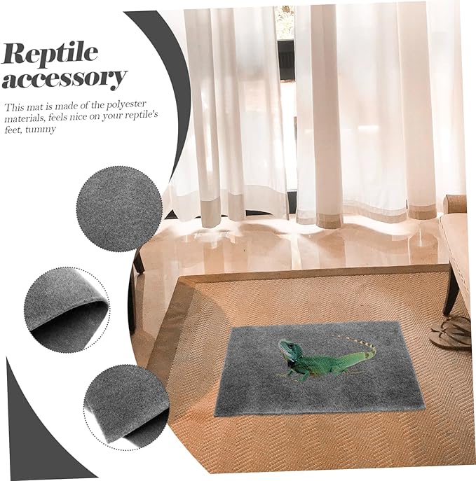 Happyyami 2pcs Reptile Terrarium Tank Snake Lizard Frog Tortoise Snake Bedding Pad
