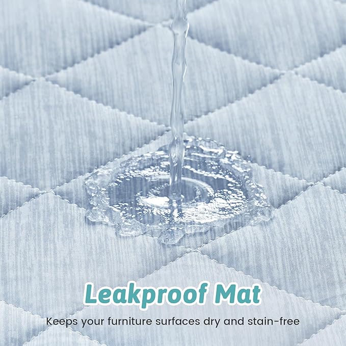 COZY KISS Dog Cooling Mat 82"x82" Q-Max>0.4, Waterproof Cooling Dog Bed Cover, Leakproof Pet Pad with Non-Slip Bottom, Washable Cooling Blanket for Large & Multiple Dogs (Blue)