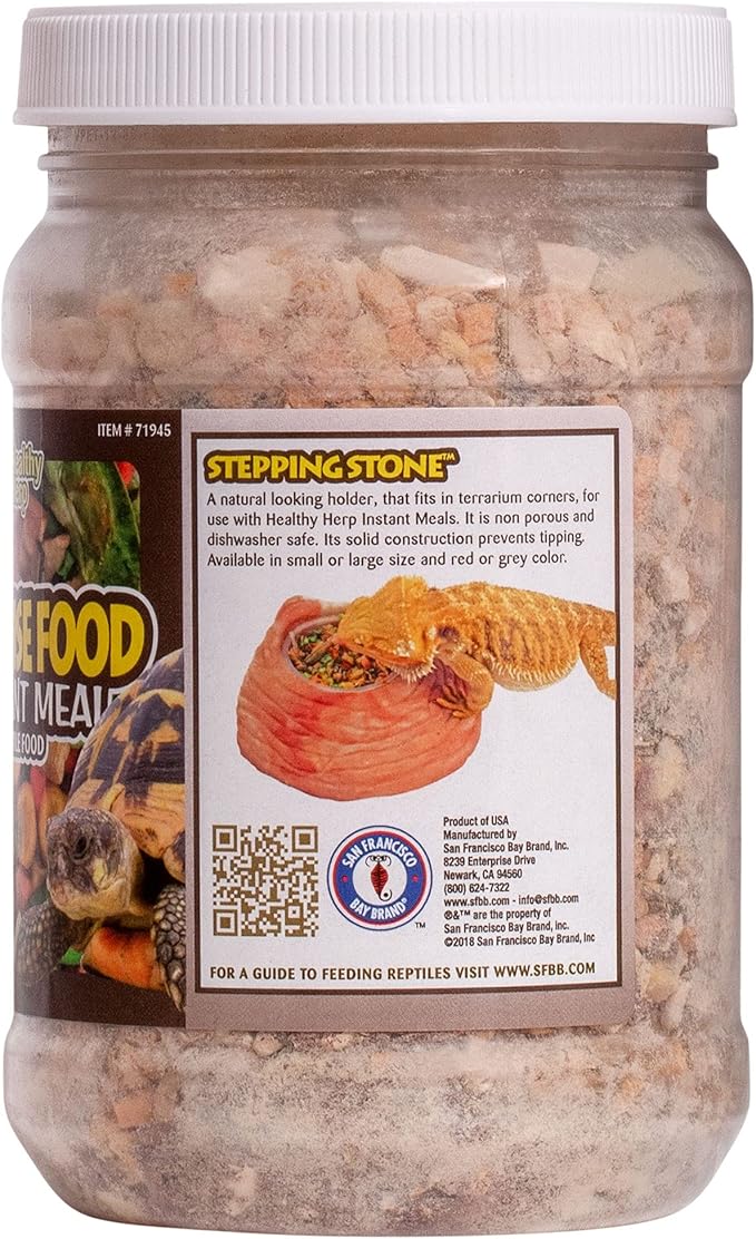 Healthy Herp Tortoise Food Instant Meal for Reptiles - Nutritious Turtle Food, Tortoise Habitat Accessories, Made in USA - Ideal for Box Turtles, Lizards - 3.5 oz (100g)