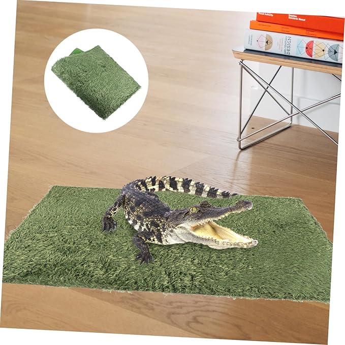 2pcs Moss Reptile Carpet Substrate Liner for Turtle Habitat and Lizard Terrarium Breathable Reptile Mat with Moisture Retention Soft Comfortable Bedding for Snakes Turtles