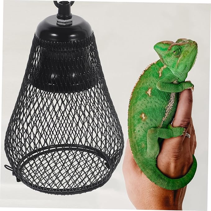 ORFOFE Pet Heated Lampshade Enclosure for Gecko Reptile Hide Scald Cover Light Cover Us Plug