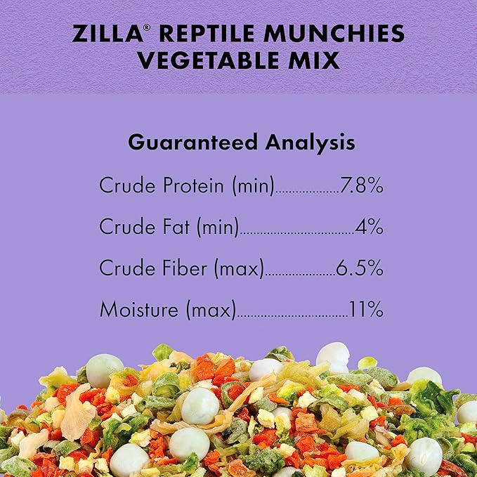 Zilla Reptile Food Munchies Vegetable Mix, 4-Ounce
