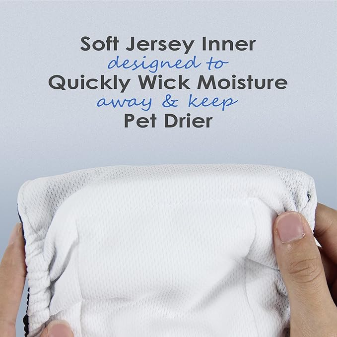 Wegreeco Washable Male Dog Belly Wrap - Pack of 3 - (Black,Blue,Olive,X-Large)