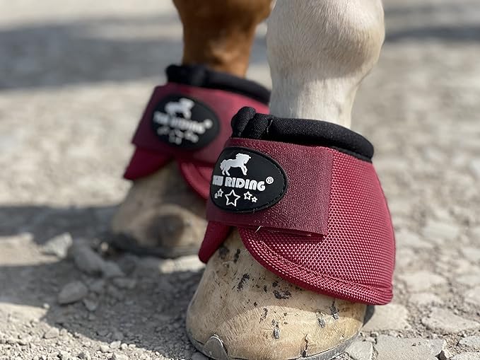 TGW RIDING 2520D Horse Bell Boots No-Turn Horse Bell Boots, Equine Ballistic Hoof Overreach Bell Boot, Pair