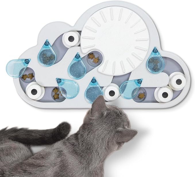 Catstages Nina Ottosson Rainy Day Puzzle & Play Cat Toy Treat Puzzle, 14" by Catstages