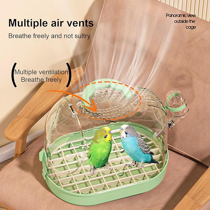 Clear Birdcage Bird Travel Cage for Small Size Indoor Outdoor Easy Observation Carriers Transport Cage Small Bird Transport Box