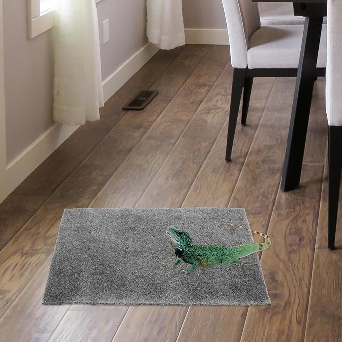 2Pcs Decorative Reptile Mat Absorbent Wear-Resistant Polyester Bedding for Snakes Tortoises and Lizards Comfortable Breathable Pet Terrarium Liner