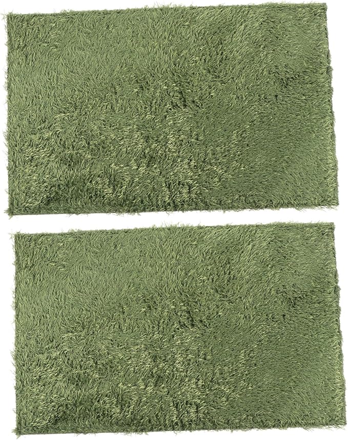 2pcs Moss Reptile Carpet Mat Substrate Liner for Lizard Amphibian Habitat Cushion Soft Breathable Terrarium Bedding
