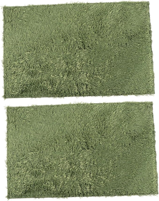 2pcs Moss Reptile Carpet Mat Substrate Liner for Lizard Amphibian Habitat Cushion Soft Breathable Terrarium Bedding
